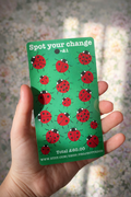 Spot your Change Ladybird themed laminated a6 savings challenge