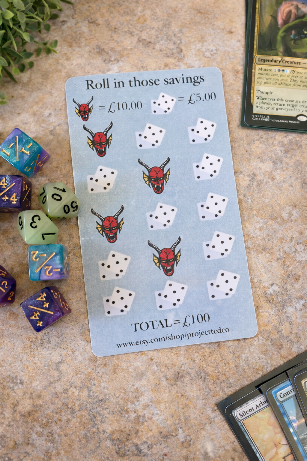 Dungeons and Dragons inspired Savings Challenge