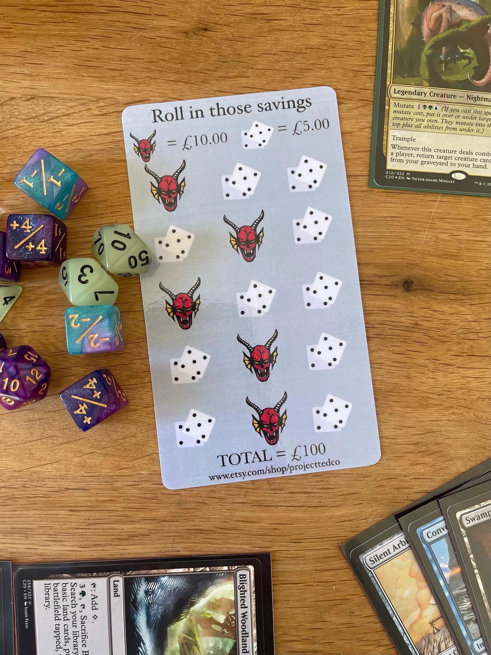 Dungeons and Dragons inspired Savings Challenge