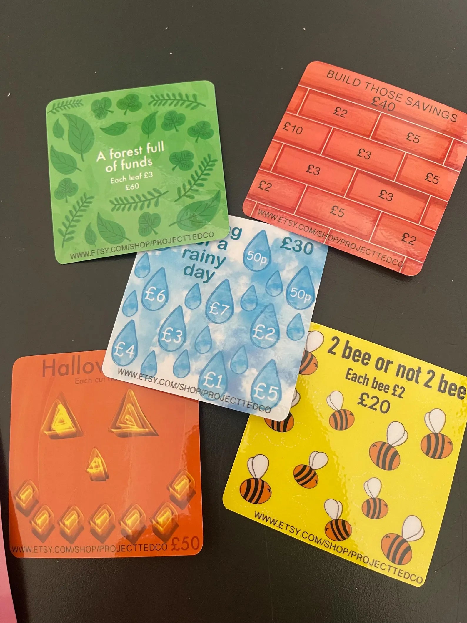 Bundle of 5 mini Savings Challenges