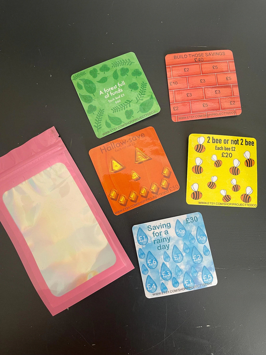 Bundle of 5 mini Savings Challenges